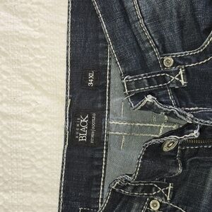 Buckle Black Men's Bootcut Jeans 34XL